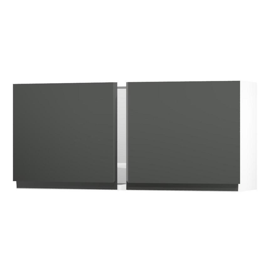 Clerkenwell Gloss Charcoal 500 Tall Bridge Unit Door Open