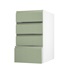 Clerkenwell Super Matt Reed Green 400 Deep Drawer Door Open