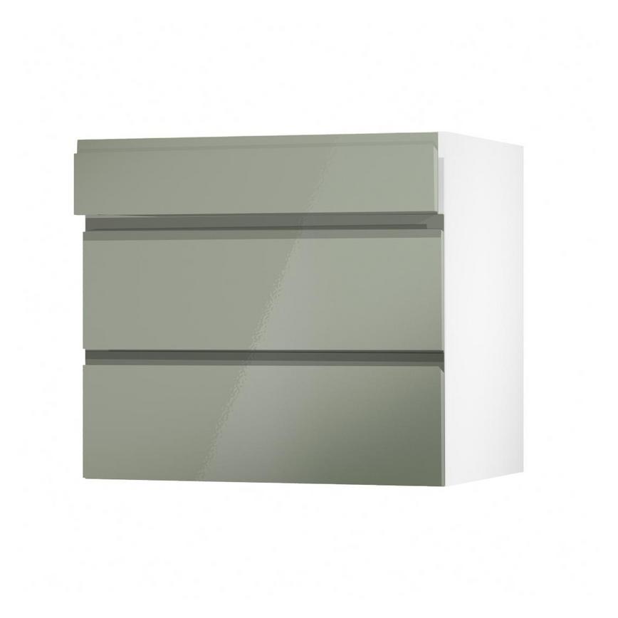 Clerkenwell Gloss Reed Green 800 Drawer Front Angled Open