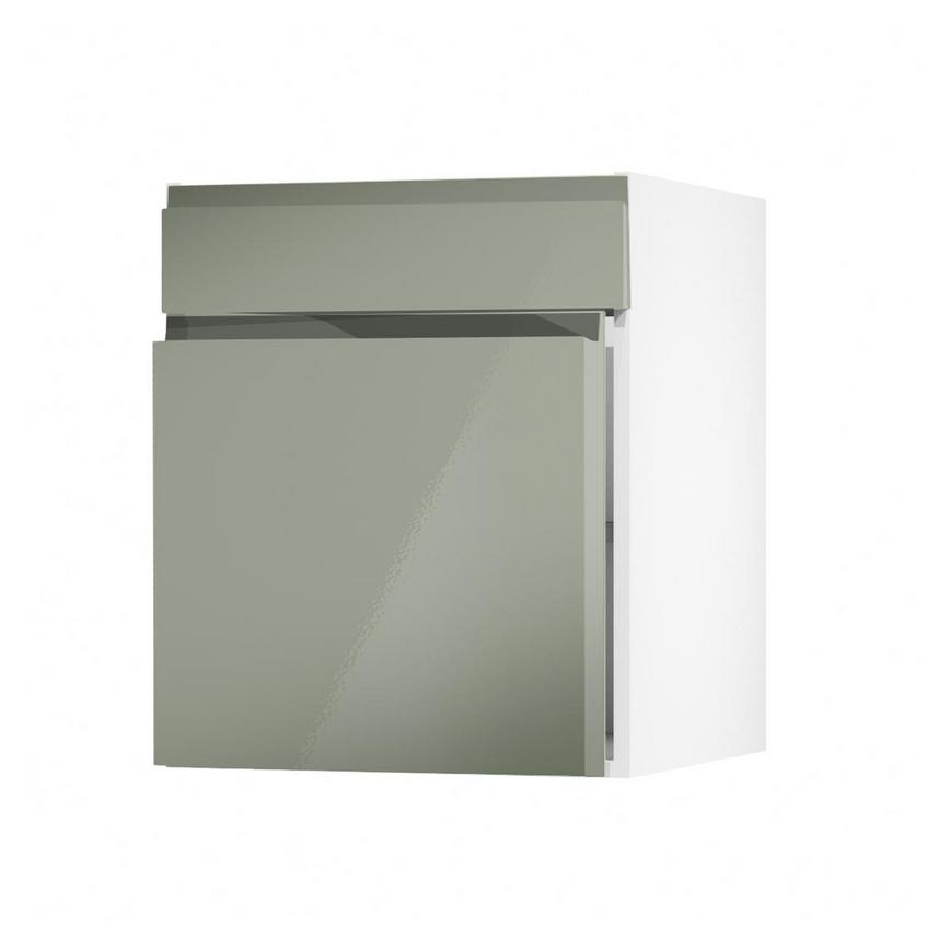 Clerkenwell Gloss Reed Green 600 Standard Door Open