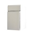 Clerkenwell Gloss Porcelain 400mm x 557mm Door Front Shown Open at an Angle as Part of a Door and Drawer Unit