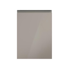 Clerkenwell Gloss Sand Grey 400mm x 557mm Door Front Shown Closed from the Front as Part of a Door and Drawer Unit