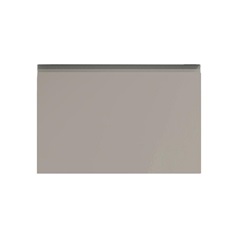 Clerkenwell Gloss Sand Grey 600mm x 394mm Pan Drawer Shown Closed from the Front as Part of a Drawer Unit