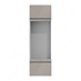 Clerkenwell Gloss Sand Grey 67mm x 600mm Filler Panel Shown from the Front as Part of an Appliance Tower Unit