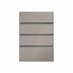 Clerkenwell Gloss Sand Grey 500mm x 227mm Drawer Front Shown Closed as Part of a Full Drawer Unit