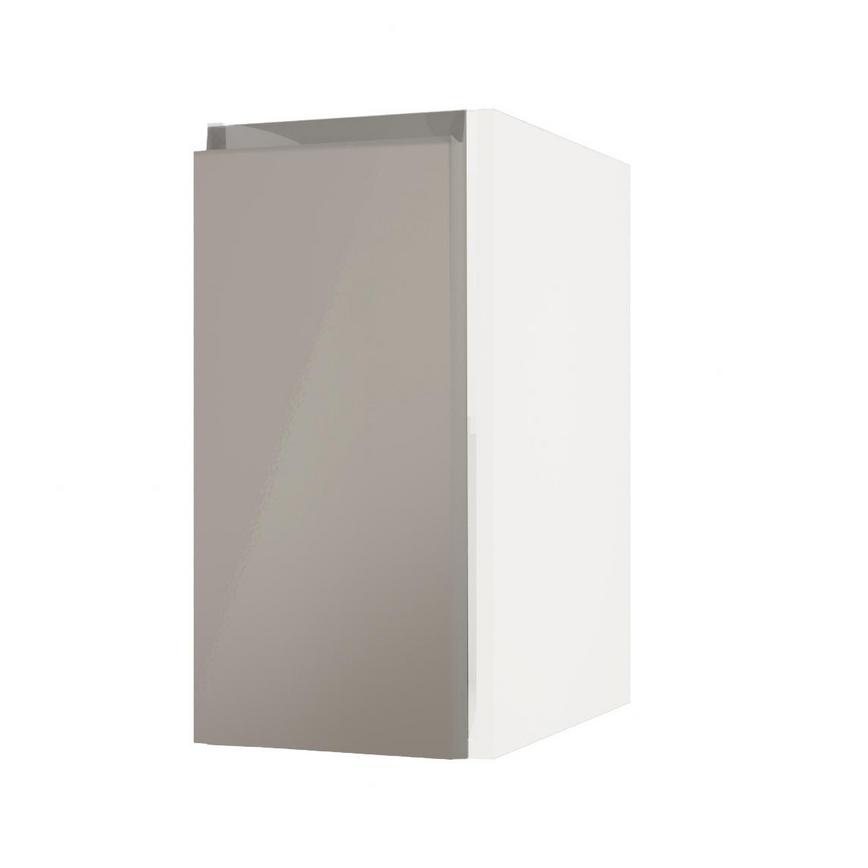 Clerkenwell Gloss Sand Grey 350mm x 720mm Full Height Door Shown Open at an Angle