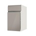 Clerkenwell Gloss Sand Grey 400mm x 557mm Door Front Shown Open at an Angle as Part of a Door and Drawer Unit