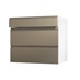 Clerkenwell Matt Metallic Bronze 160mm x 800mm Kitchen Drawer Angled Open