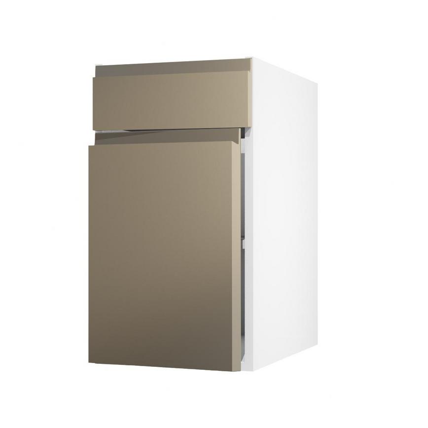 Clerkenwell Matt Metallic Bronze 557mm x 400mm Full Height Drawerline Kitchen Door Angled Open