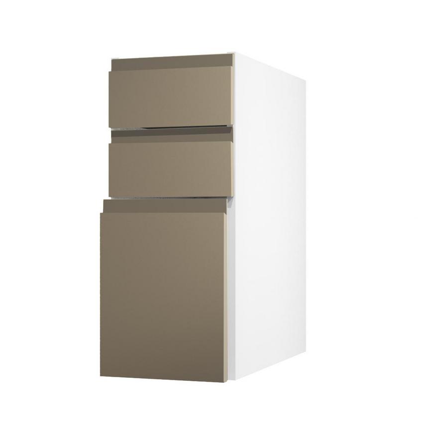 Clerkenwell Matt Metallic Bronze 394mm x 300mm Pan Kitchen Drawer Angled Open