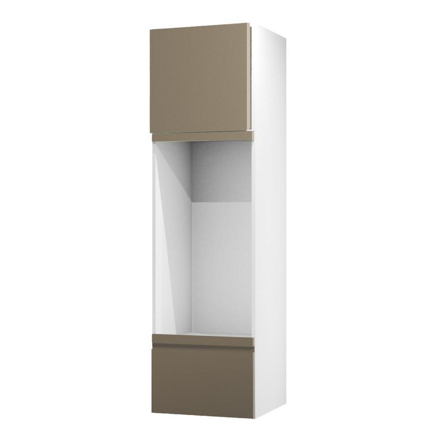 Clerkenwell Matt Metallic Bronze 570mm x 600mm Tall Appliance Tower Kitchen Door Angled Open