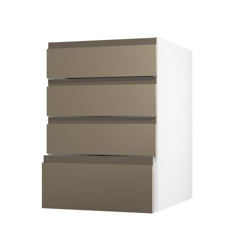 Clerkenwell Matt Metallic Bronze 227mm x 500mm Deep Kitchen Drawer Angled Open