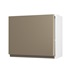 Clerkenwell Matt Metallic Bronze 506mm x 600mm Tall Microwave Top Box Kitchen Door Angled Open