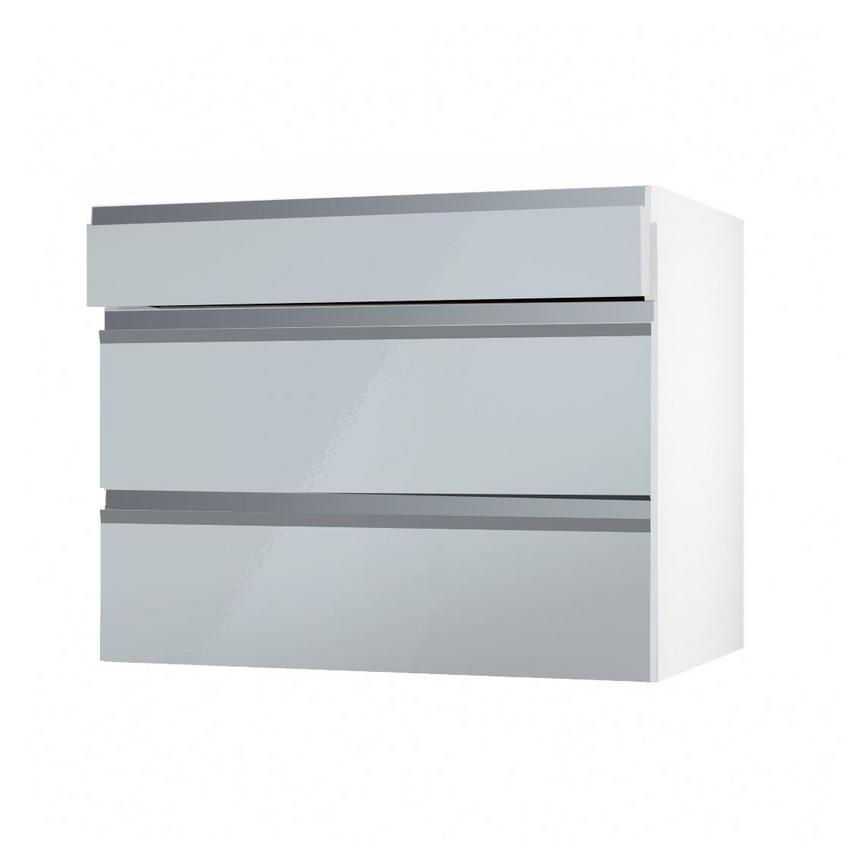 Clerkenwell Gloss Mist 160mm x 900mm Kitchen Drawer Angled Open