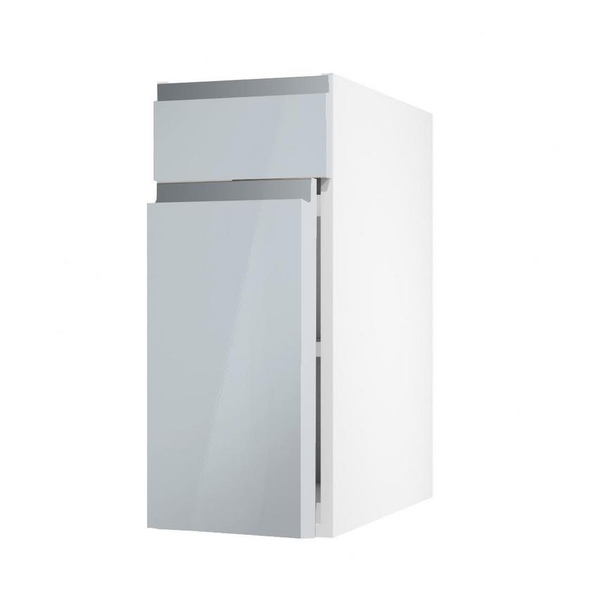 Clerkenwell Gloss Mist 557mm x 300mm Full Height Drawerline Kitchen Door Angled Open