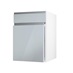 Clerkenwell Gloss Mist 557mm x 500mm Full Height Drawerline Kitchen Door Angled Open