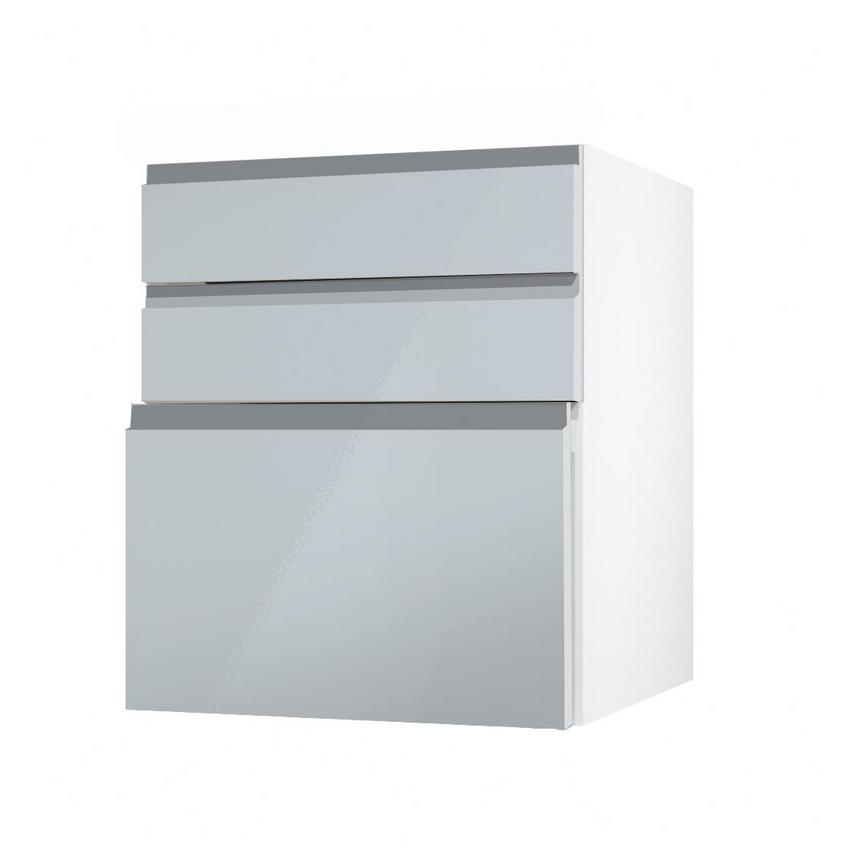 Clerkenwell Gloss Mist 394mm x 600mm Hob or Pan Kitchen Door or Drawer Angled Open