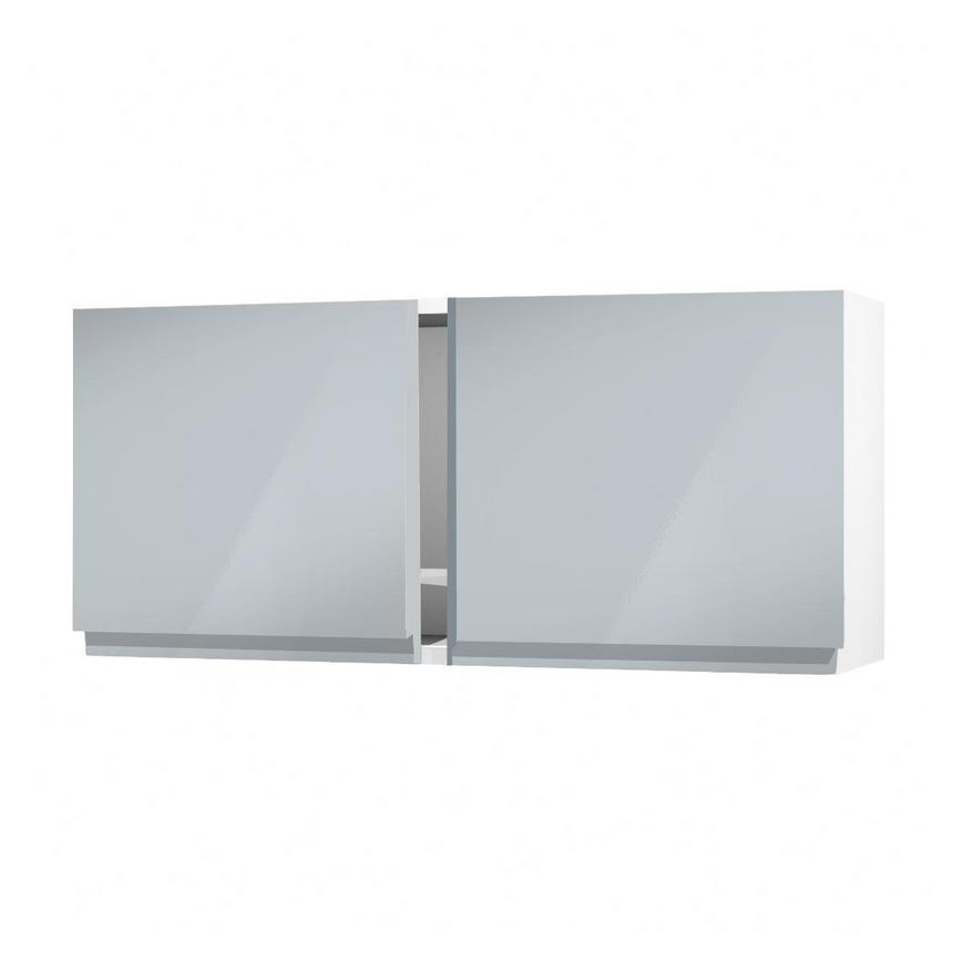 Clerkenwell Gloss Mist 460mm x 1000mm Tall Bridging Unit Kitchen Door Pair Angled Open