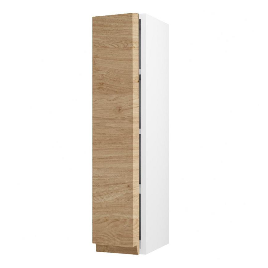 Clerkenwell Matt Natural Oak 900mm x 200mm Tall Kitchen Door Angled Open