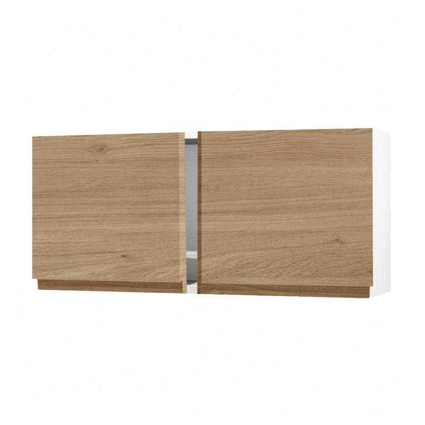 Clerkenwell Matt Natural Oak 460mm x 1000mm Tall Bridging Unit Kitchen Door Pair Angled Open