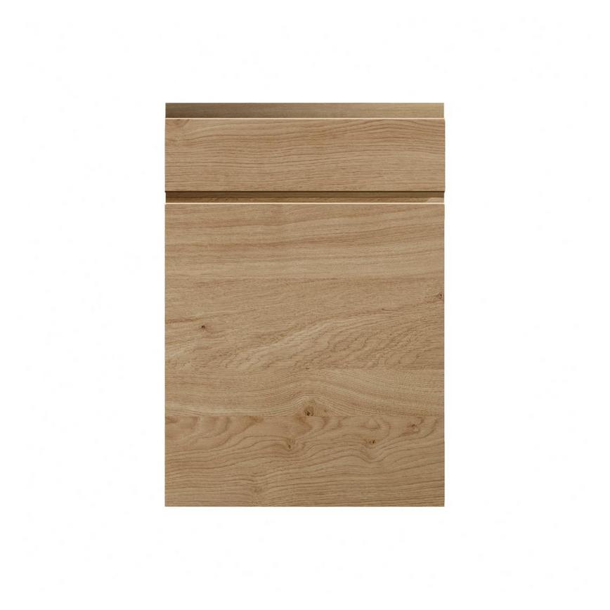 Clerkenwell Matt Natural Oak 557mm x 500mm Full Height Drawerline Kitchen Door Unit Viewed From The Front