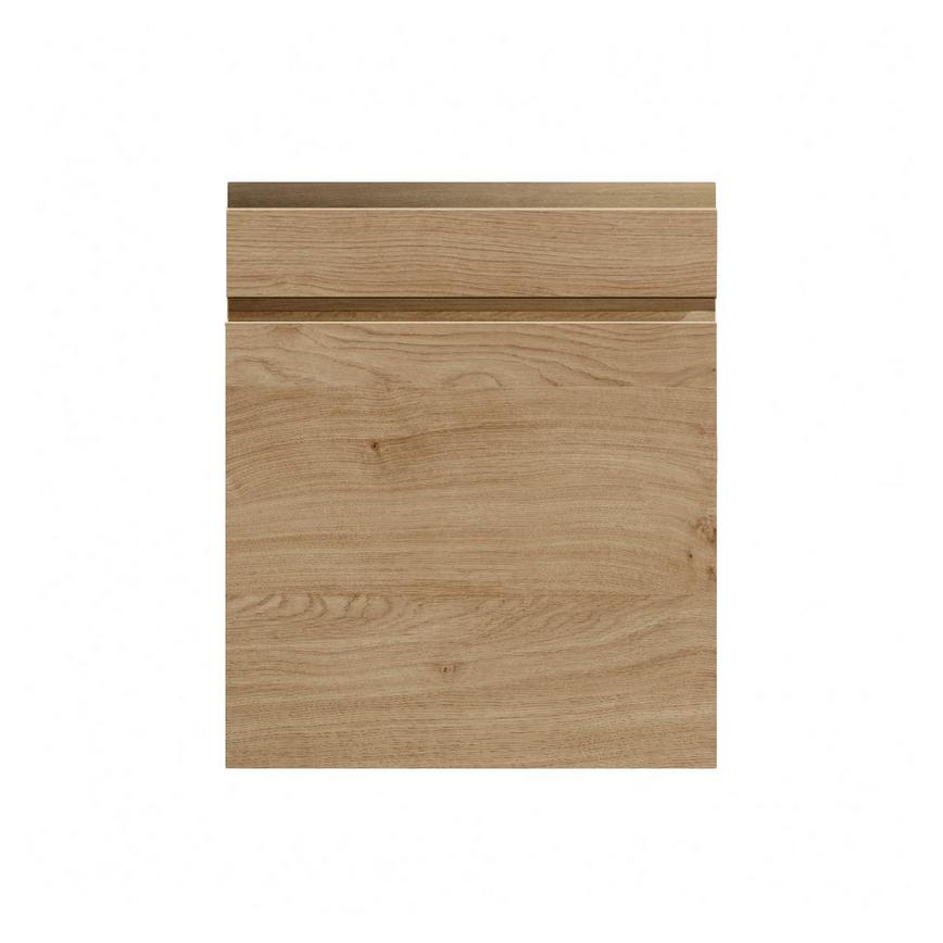 Clerkenwell Matt Natural Oak 557mm x 600mm Full Height Drawerline Kitchen Door Unit Viewed From The Front