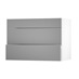 Greenwich Gloss Slate Grey 1000 Fridge Freezer Wall Door Open