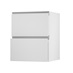 Greenwich Gloss White 600 Pan Drawer Door Open 342mm