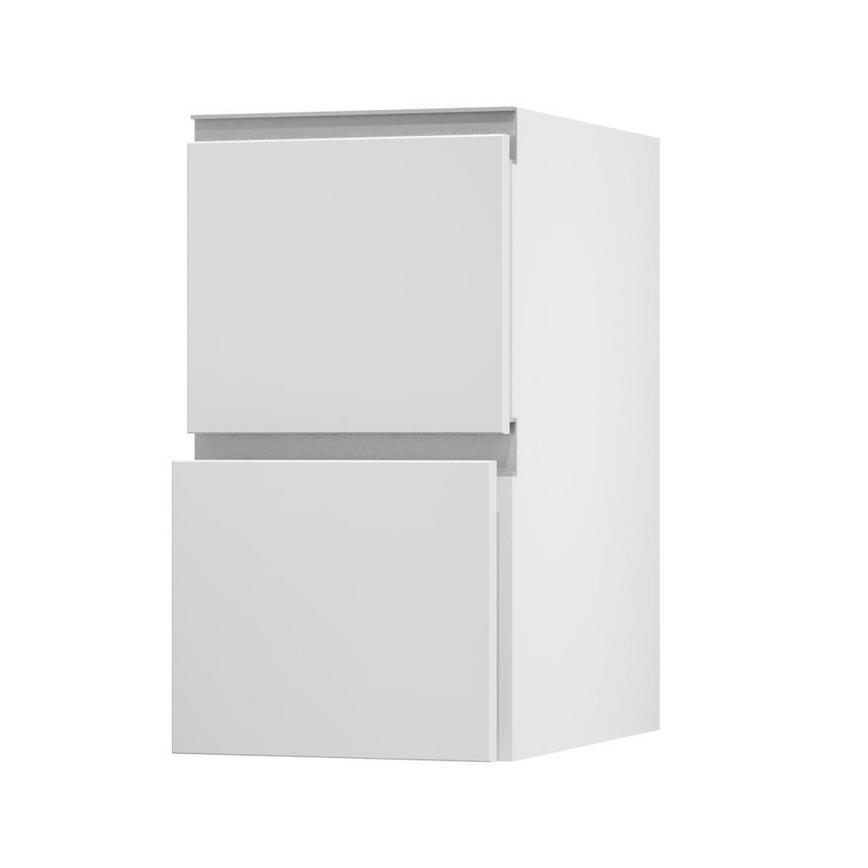 Greenwich Gloss White 400 Pan Drawer Door Open 342mm