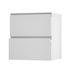 Greenwich Gloss Dove Grey 700 Pan Drawer Door Open 342mm