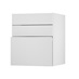 Greenwich White Smooth 600 Hob / Pan Drawer Door Open