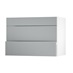 Greenwich Slate Grey 1000 Fridge Freezer Wall Door Open