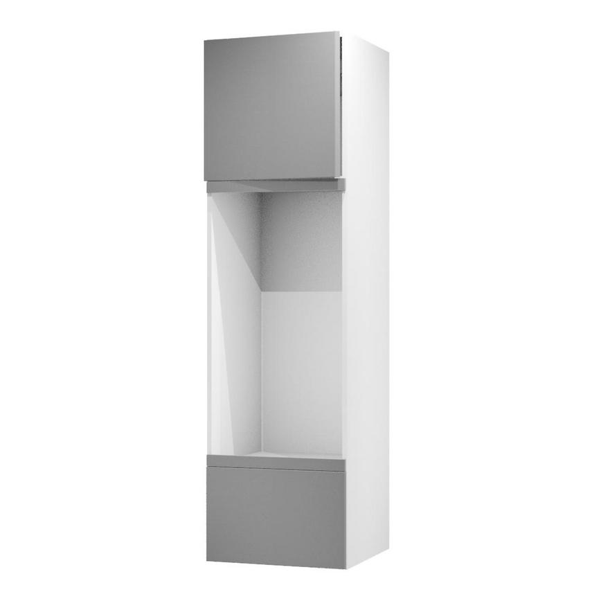 Greenwich Croft Grey 600 Tall Appliance Tower Door Open 570mm