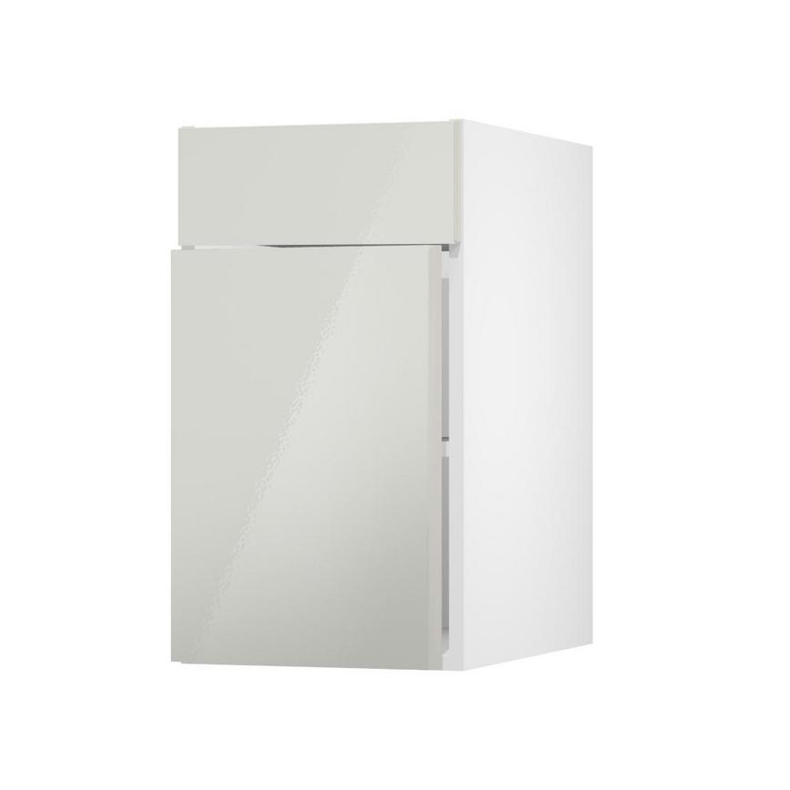 Greenwich Gloss Porcelain 557mm x 400mm Full Height Drawerline Kitchen Door Angle Open