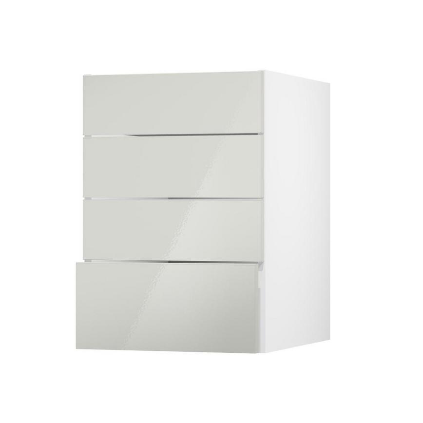 Greenwich Gloss Porcelain 227mm x 500mm Deep Kitchen Drawer Angle Open