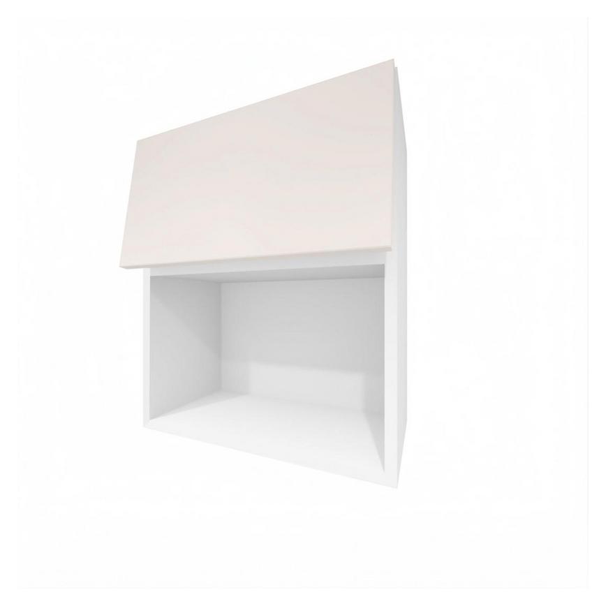 Greenwich Matt Porcelain 600 Integrated Microwave Topbox Door CAD Angled Open Unit