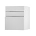 Hockley Super Matt Dove Grey 600 Hob / Pan Drawer Door Open