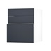 Hockley Super Matt Navy 600 Hob / Pan Drawer Door Open
