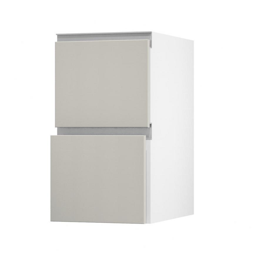 Hockley Super Matt Sandstone 400 Pan Drawer Door Open 342mm