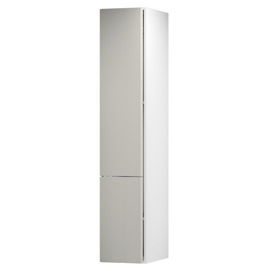 Hockley Super Matt Sandstone 400 Tall Larder Door Open