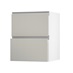 Hockley Mirror Gloss Sandstone 600 Pan Drawer Door Open 342mm