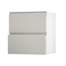 Hockley Mirror Gloss Sandstone 700 Pan Drawer Door Open 342mm