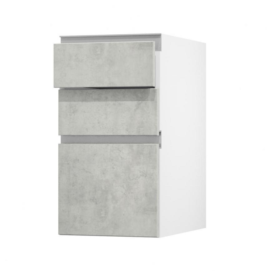 Hockley Concrete 400 Drawer Front (170mm) Open