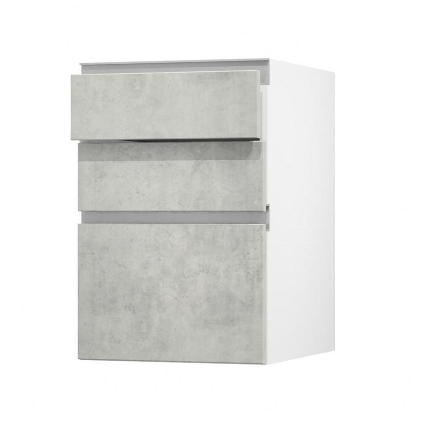 Hockley Concrete 500 Drawer Front (170mm) Open