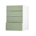 Hockley Super Matt Reed Green 500 Deep Drawer Door Open
