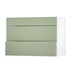 Hockley Super Matt Reed Green 1000 Fridge Freezer Wall Door Open