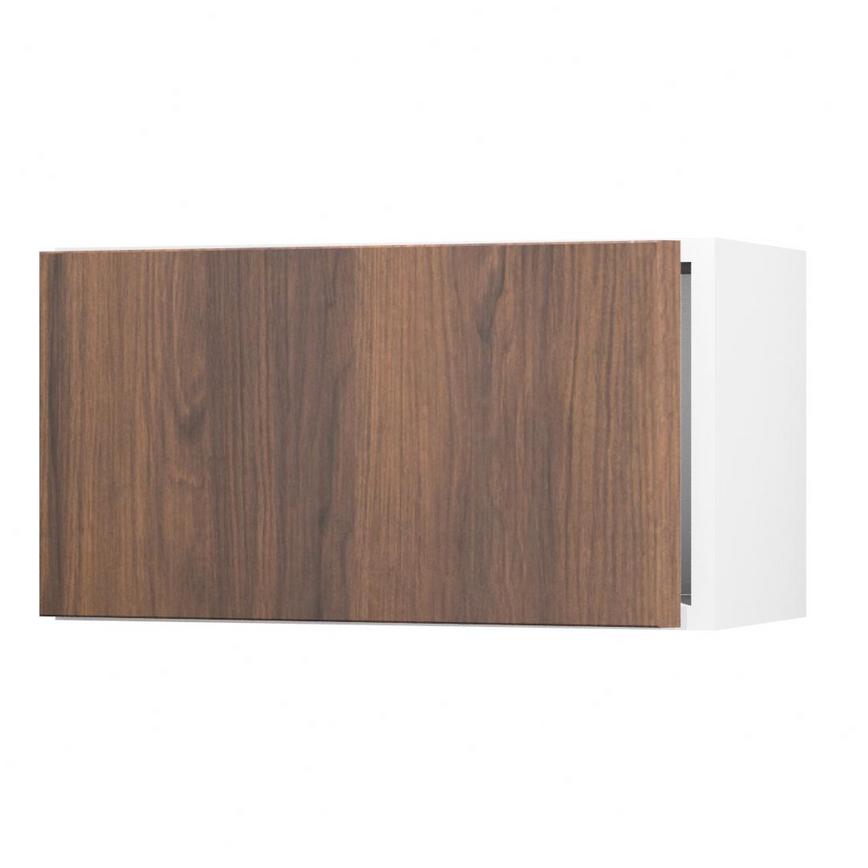 Hockley Textures Walnut 600 Integrated Microwave Topbox Door Open