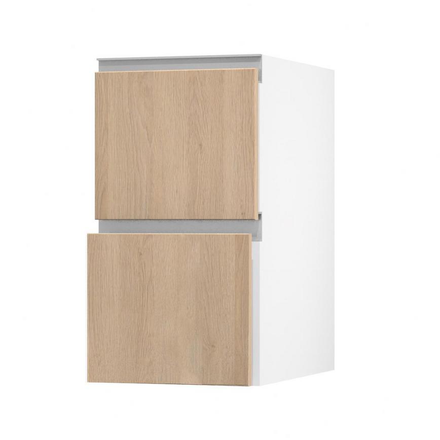 Hockley Textures Oak 400 Pan Drawer (342mm) Open