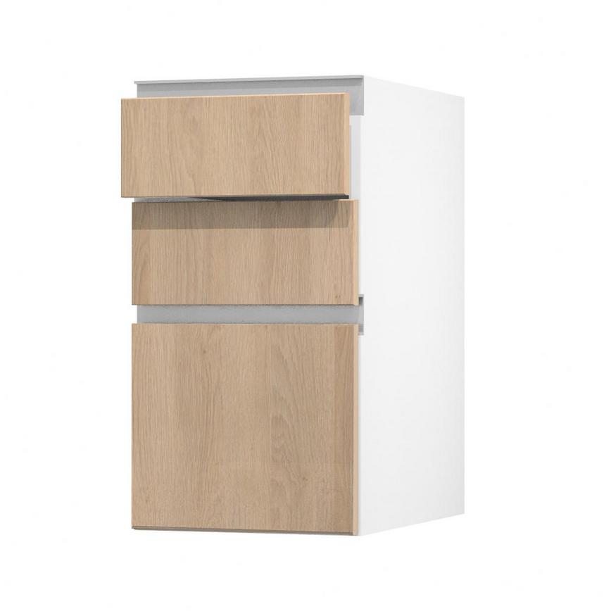 Hockley Textures Oak 400 Drawer Front (170mm) Open