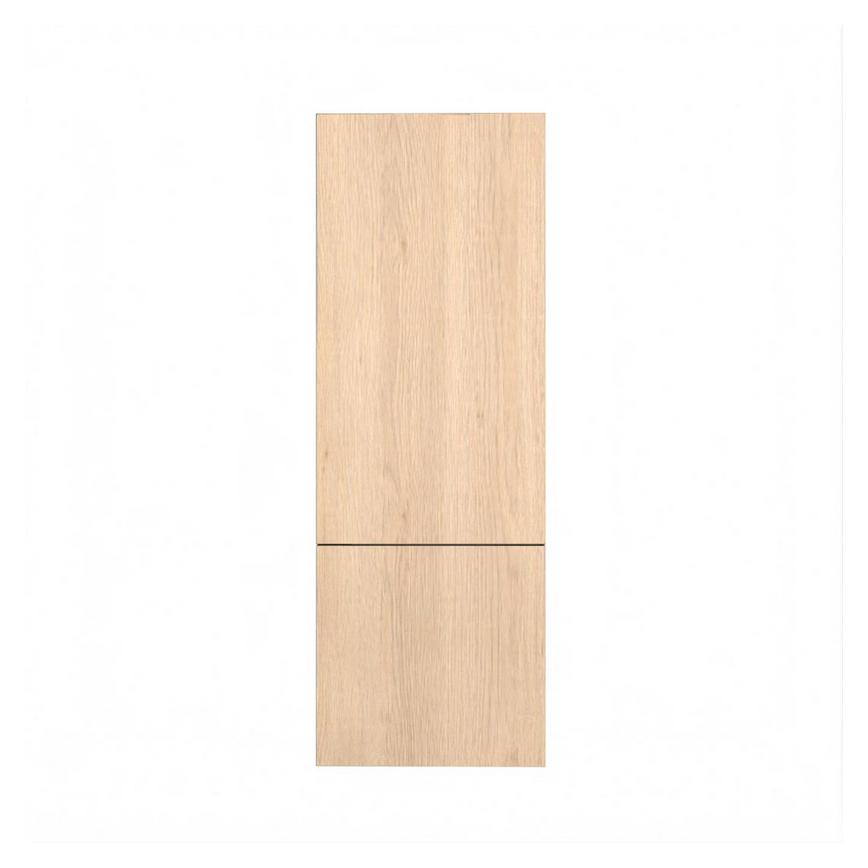 Hockley Textured Oak 750mm x 1400mm Tall Larder Door Shown from the Front as part of a Larder Unit or Fridge Freezer Tower